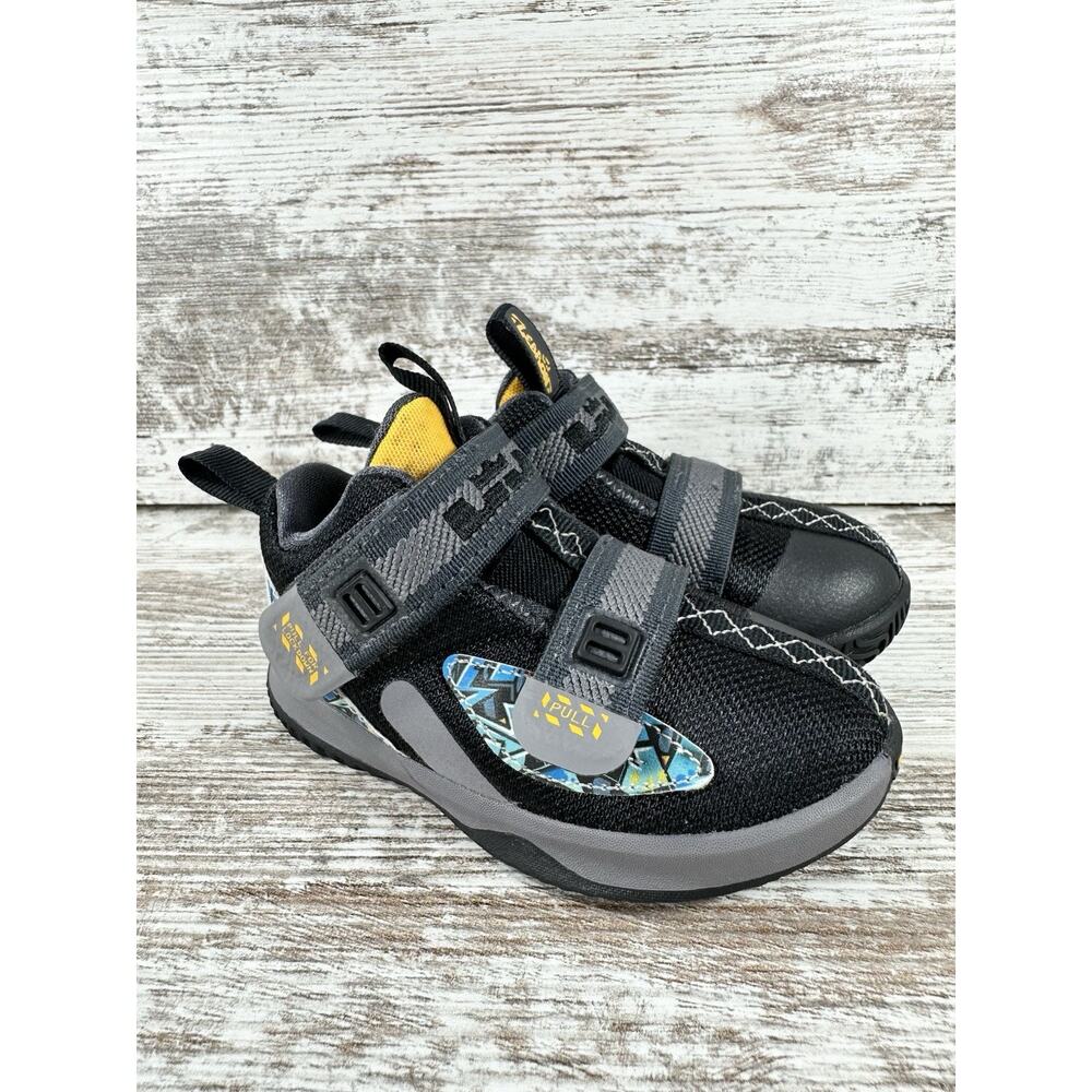 Toddler Nike Lebron Soldier 13 'Graffiti' Black Basketball Shoes Sz 5C EUC!